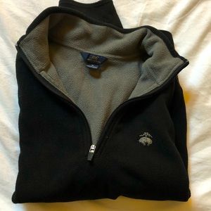 Brooks Brothers “346” 3/4 zip fleece, black, medium